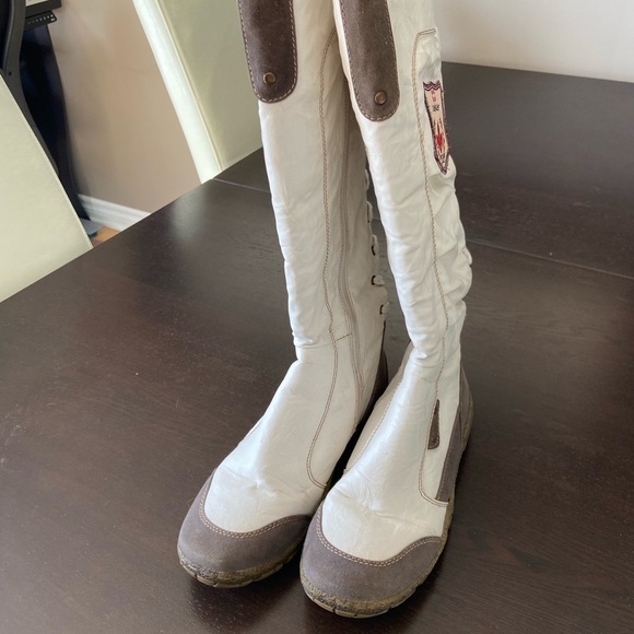 Rieker Switzerland High knee tall winter boots white size 38 - Picture 11 of 12